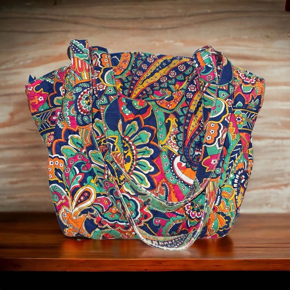 Vera Bradley Colorful Venetian Paisley Retired Shoulder Bag Large Tote